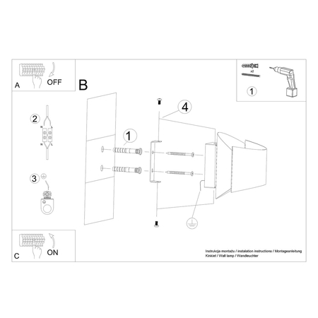 Sollux Lighting Kinkiet TONI biały SL.1188