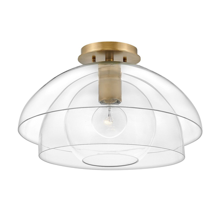 Lampa wisząca / Półplafon Lotus - 1 źródło światła - Stary mosiądz Quintiesse QN-LOTUS-P-HBR