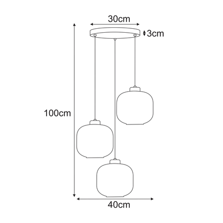 Lampa wisząca Kaja SPARTA K-5644 biały, czarny