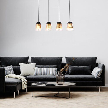 Lampa wisząca Rabalux Zenaida 3544 czarny matowy