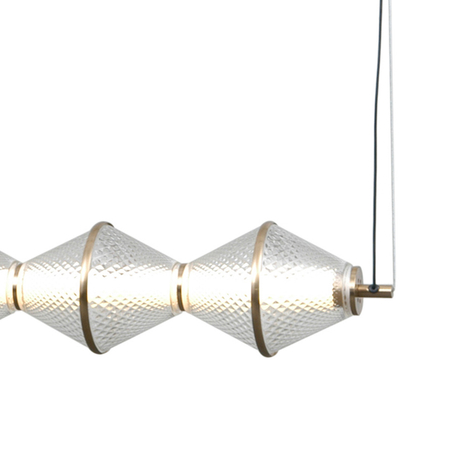 Lampa wisząca Italux Fuente PND-34395-5-HBR Złoty