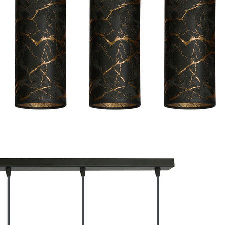 Lampa wisząca KARLI 3 BL MARBEL BLACK Emibig 1056/3 czarny