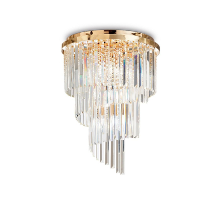 Plafon Ideal Lux 213507 Carlton PL12 Oro