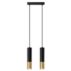Sollux Lighting Lampa wisząca LOOPEZ 2 czarny/złoty SL.0953