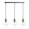 Lampa wisząca COSMO 3 BL TRANSPARENT Emibig 711/3 czarny