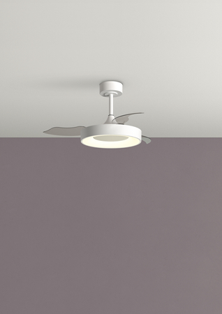 Wentylator LISBOA XS biały Ø915 DC 25W LED 45W CCT zmienna barwa, pilot