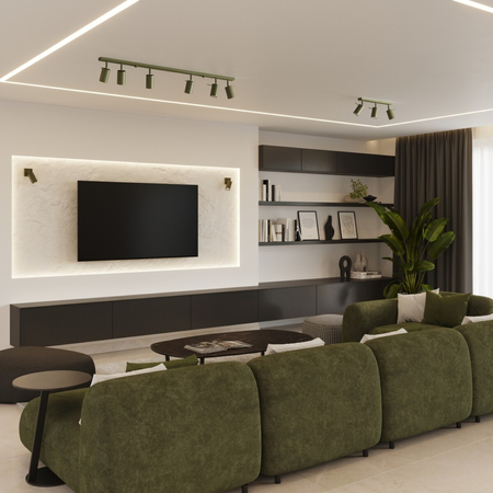 Sollux Lighting Plafon RING 2 zielony oliwkowy SL.1501