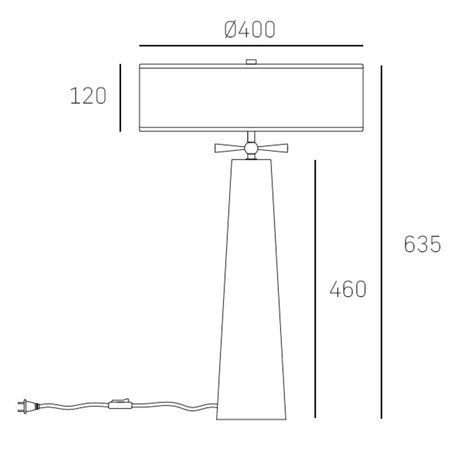 Cosmo Light Lampa stołowa BOW T02107BK