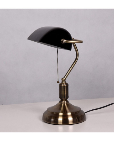 Lampa biurkowa Lumina Deco LDT 305 (BK) Banker Classic