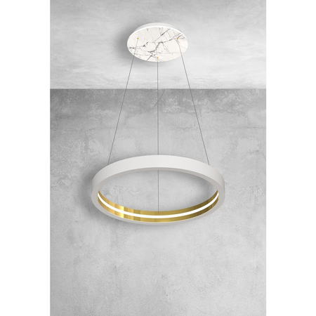 Milagro Lampa Wisząca CASSIOPEIA 8,5W LED MZ5039 Biel / Złoto