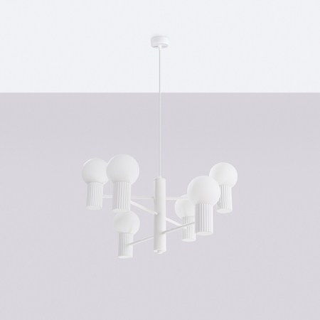 Sollux Lighting Żyrandol HALO 6 biały SL.1829