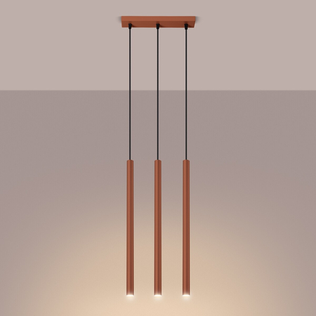 Sollux Lighting Lampa wisząca PASTELO 3 ochra czerwona SL.1526