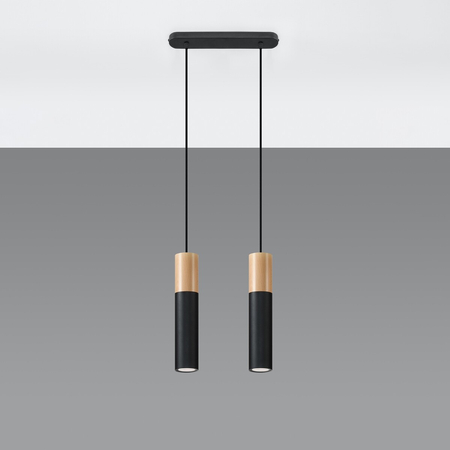 Sollux Lighting Lampa wisząca PABLO 2 czarna SL.0633