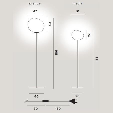 Lampa podłogowa Foscarini 168013EB-10 Gregg grande