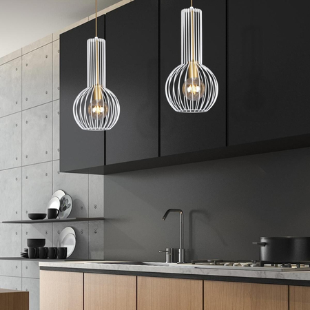 Lampa wisząca ARVI WHITE Kaja K-4525 biały/złoty