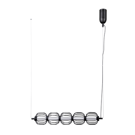 Lampa wisząca Italux Pedro PND-34405-5-BK Czarny mat, chrom