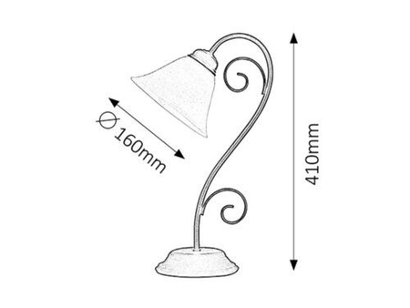 Lampa stołowa Rabalux Athen 7812 czarny matowy