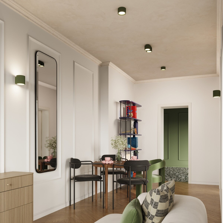 Sollux Lighting Plafon AURA 1 zielony oliwkowy Gx53 SL.1797