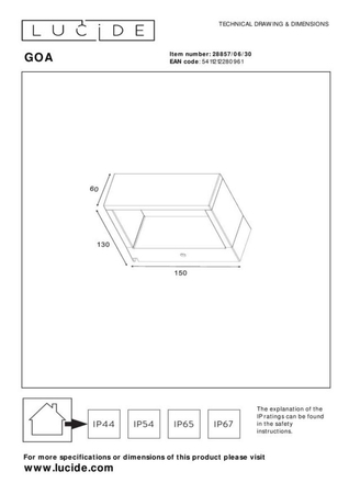 Lampa zewnętrzna Lucide GOA czarny 28857/06/30