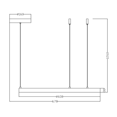 Lampa wisząca Midway mała 1xLED złota LP-033/1P S GD