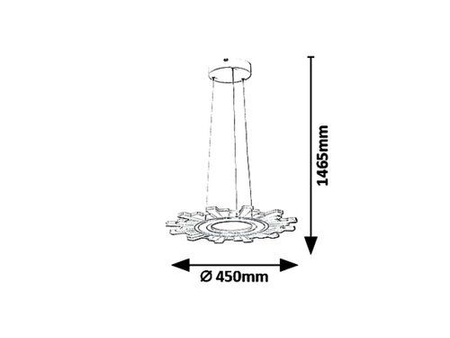 Lampa wisząca Rabalux Felicity 6210 biały