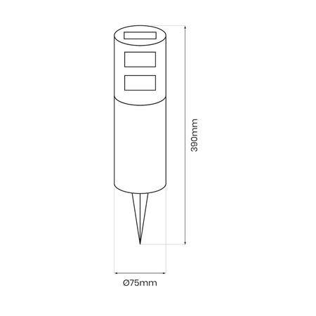 Eko-Light Słupek Solarny Fidel 3000K IP44 EKO1451
