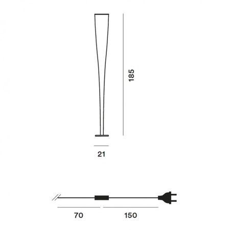 Lampa podłogowa Foscarini 111003L-20 Mite LED