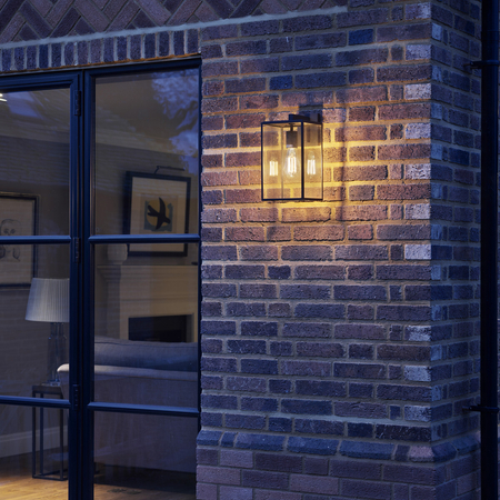 Kinkiet zewnętrzny Astro Box Lantern 350 1354004 Czarny z Teksturą