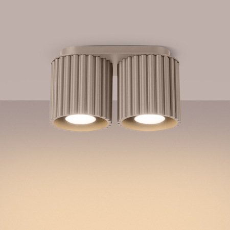 Sollux Lighting Plafon AURA 2 taupe GU10 SL.1815
