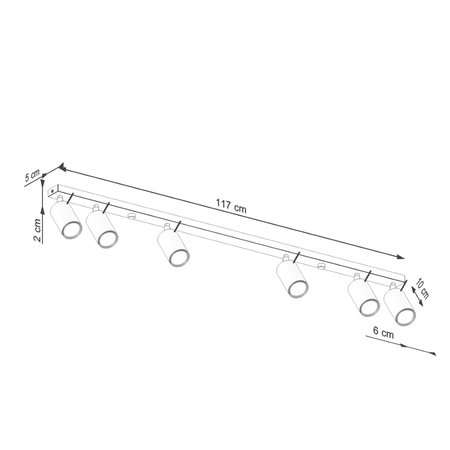 Sollux Lighting Plafon RING 6L ochra czerwona SL.1511