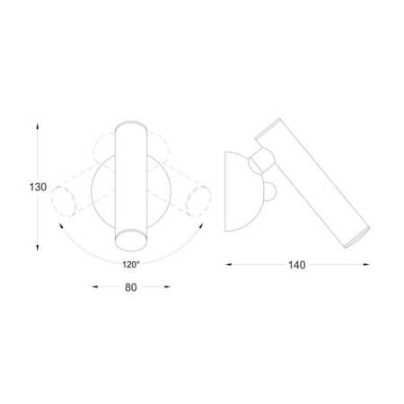 Lampa ścienna LED (kinkiet) Zuma Line Loya Wall W0461-01A-S8S8