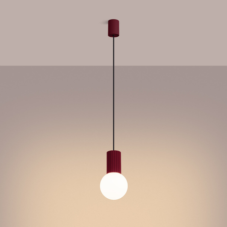Sollux Lighting Lampa wisząca HALO 1 burgund SL.1749