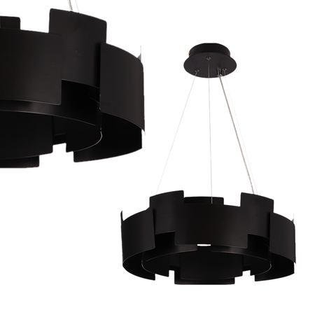 Milagro Lampa wisząca TORINO BLACK 24W LED ML6141 CZARNY