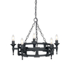 Żyrandol Elstead Lighting Saxon czarny SAX5-BLK