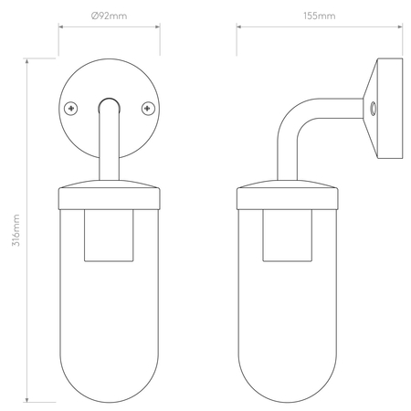 Kinkiet zewnętrzny Astro Tressino 1193004 Czarny z Teksturą