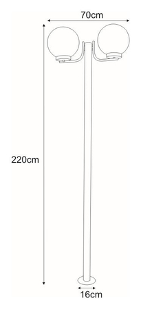 Lampa zewnętrzna ANA Kaja K-LP270-2200 chrom