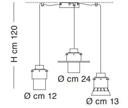 Lampa wisząca Sillux SP8-313ABC Tre Grazie