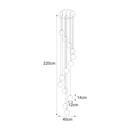 Lampa wisząca Kaja ASPEN KP-29 czarny, biały