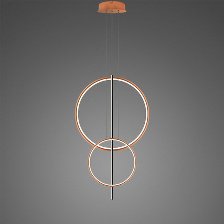 Lampa wisząca Linea No.5 60/40cm czarny miedziany 3k