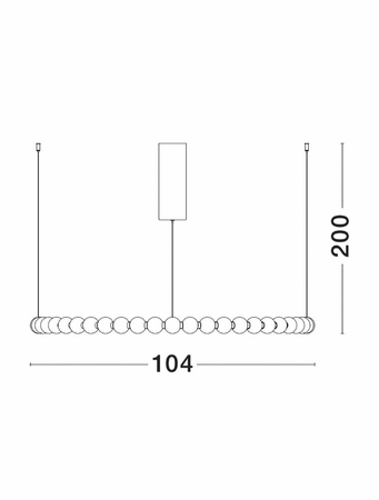 Lampa wisząca Luces Exclusivas MOCA złoty LE42750