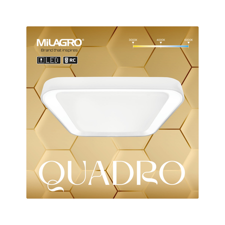 Milagro Plafon Quadro Biały 38W ML7928 BIAŁY