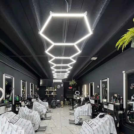 Lampa LED Hexagon Blaupunkt 58W geometryczny panel sufitowy led 4000K CRI90 w kształcie plastra miodu