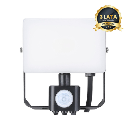 Eko-Light Naświetlacz LED 10W PIR 950lm 5000K EKN9017 CZARNY