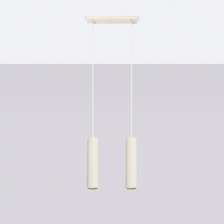 Sollux Lighting Lampa wisząca KARBON 2 beżowy SL.1593