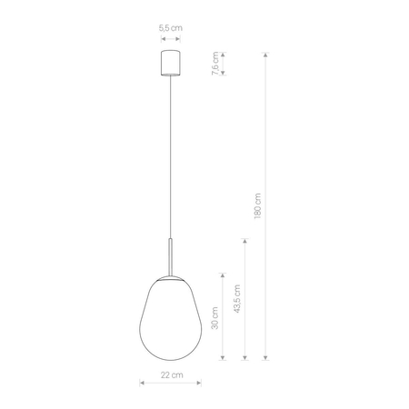Lampa wisząca PEAR S Nowodvorski 7800 przezroczysty