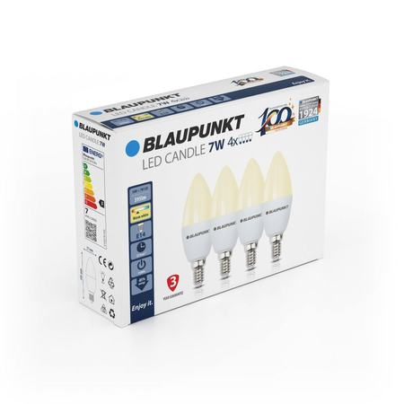 Zestaw 4 sztuk - Blaupunkt Żarówki LED E14 7W WW