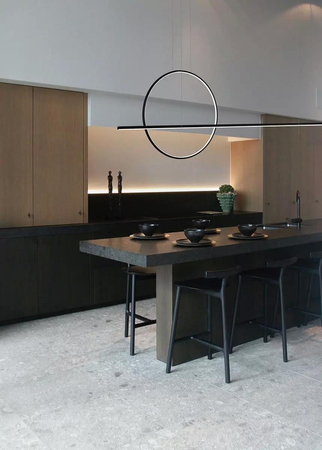 Lampa wisząca Linea No.2 40cm czarna 3k