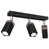 Milagro Lampa sufitowa SOLO SAWN BLACK / PATINATED WOOD 3x mini GU10 MLP7473 PRZECIERANY CZARNY / DREWNO PATYNOWANE