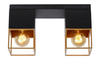Lampa sufitowa Lucide RIXT 21120/02/30 czarny/złoty