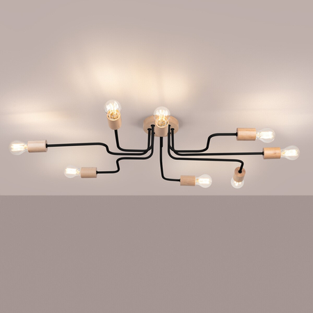 Sollux Lighting Żyrandol TIMBO 8 czarny SL.1671